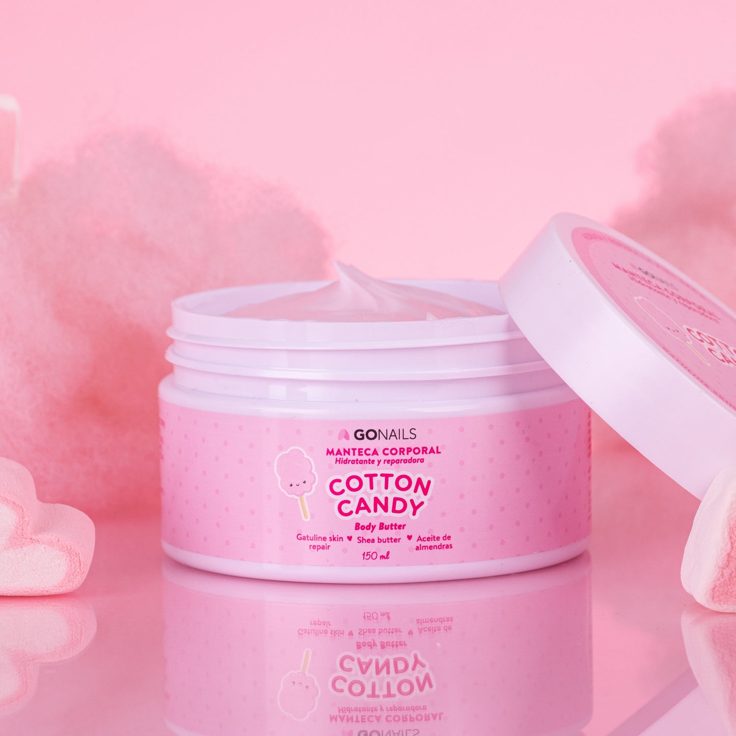 Manteca Corporal Reafirmante e Hidratante Cotton Candy 150 ml
