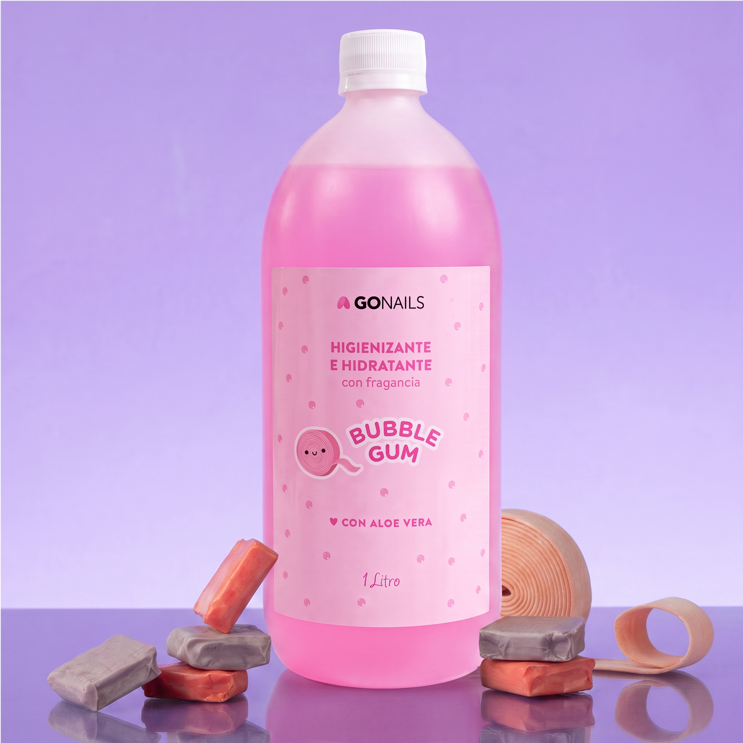 Higienizante e Hidratante de Manos y Pies - Bubble Gum 1 litro