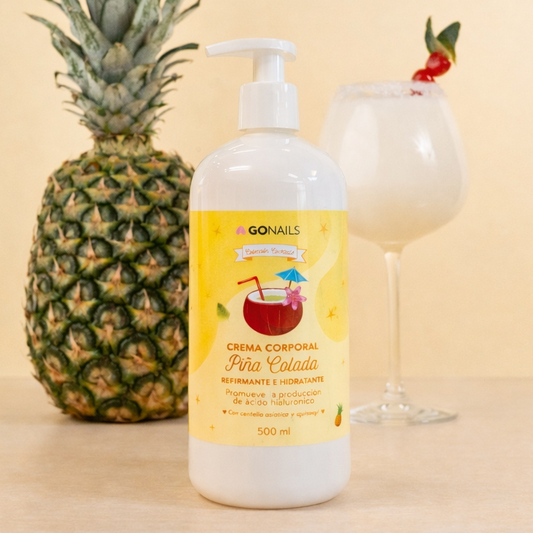 Crema de Cuerpo Reafirmante e Hidratante Piña Colada 500 ml Go Nails – Crema Corporal Reafirmante e Hidratante
