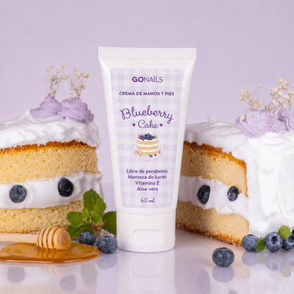 Crema de Manos y Pies  - Blueberry Cake Go Nails – Crema Hidratante Vegana con Aloe Vera y Karité – Foto 2