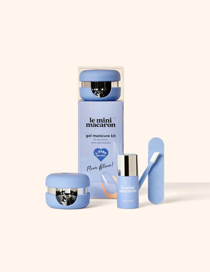 Kit Manicure Le Mini Macaron - Fleur Bleue