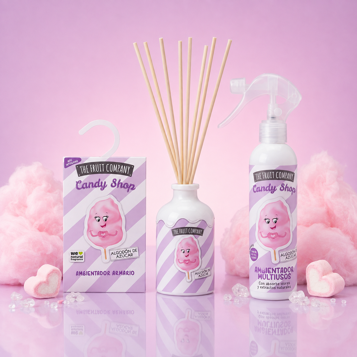 Kit Algodón de Azúcar — Difusor + Spray + Ambientador
