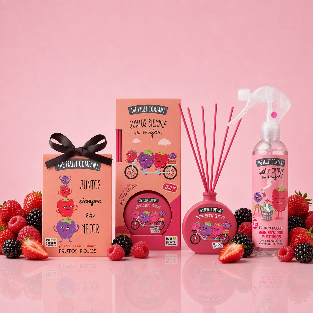 Kit Frutos Rojos — Difusor + Spray + Ambientador