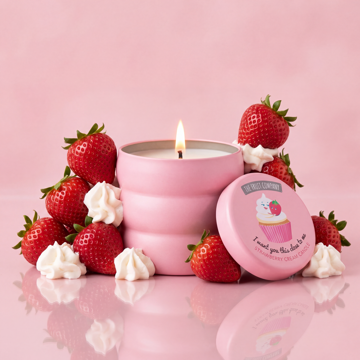 Vela Frutillas con Crema (Fresa Nata) 150 gr The Fruit Company
