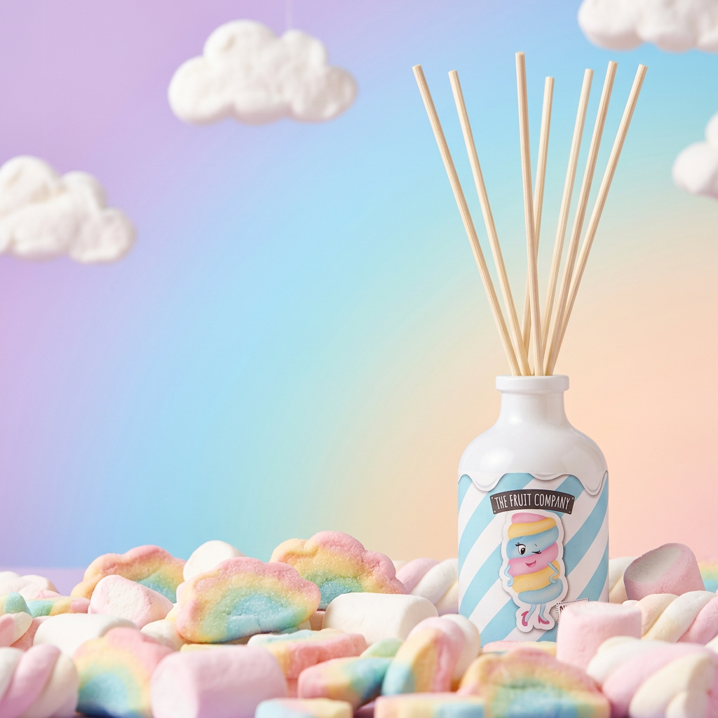 Detalle del aroma nube de colores del Difusor de Aroma The Fruit Company