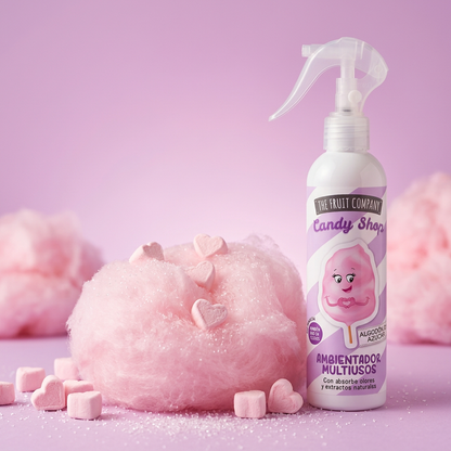 Detalle del aroma algodón de azúcar del Spray Hogar Cotton Candy The Fruit Company